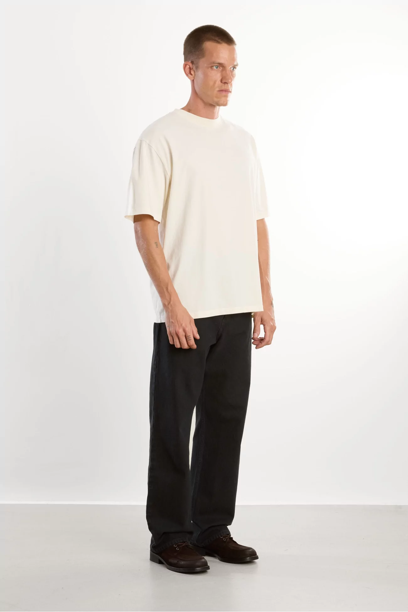 T-shirt Oversize Homme Coton Bio - Cannoli Cream | Centre Commercial