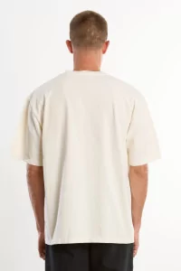 Men's Organic Cotton Oversized T-shirt - Cannoli Cream | Centre Commercial