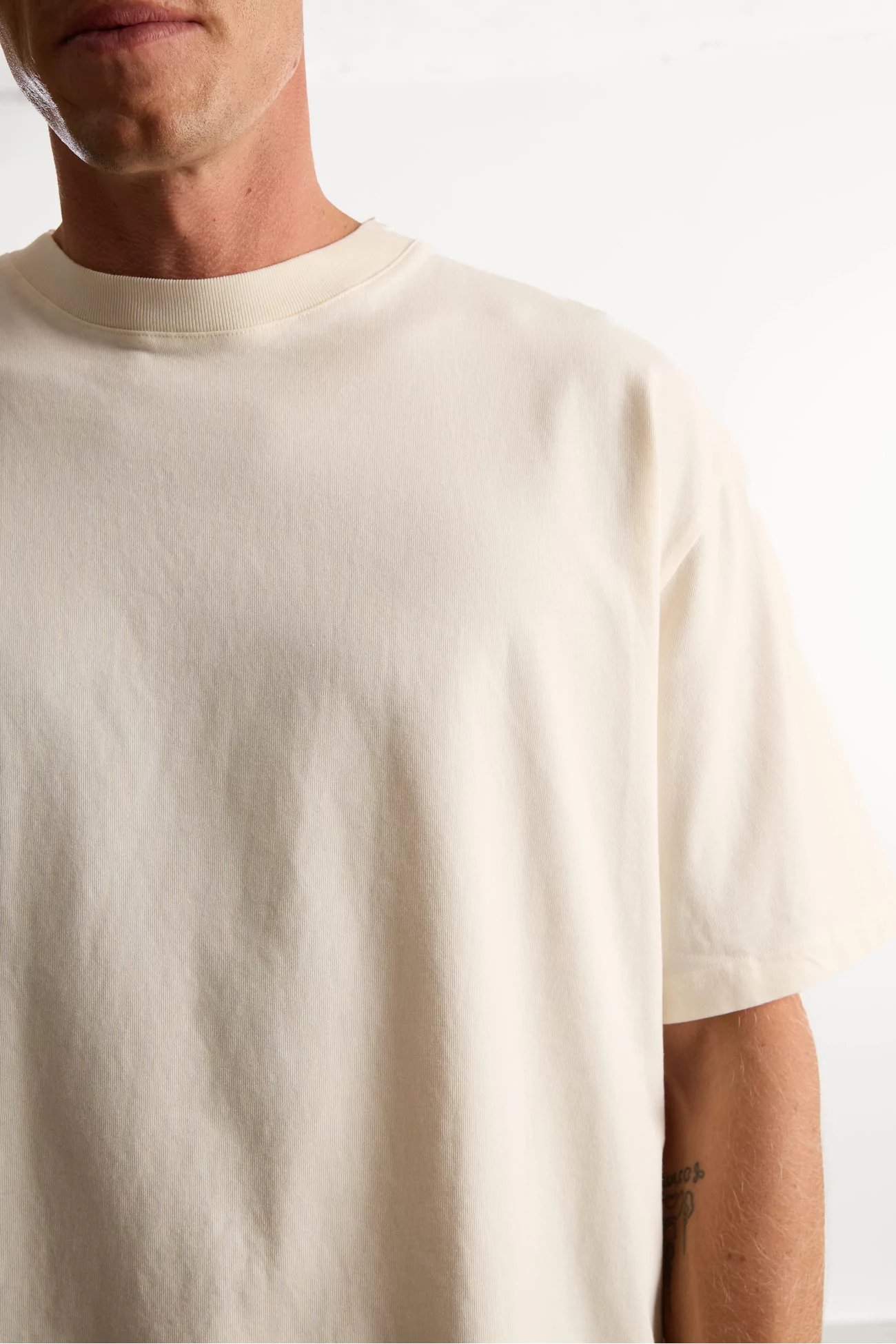 T-shirt Oversize Homme Coton Bio - Cannoli Cream | Centre Commercial