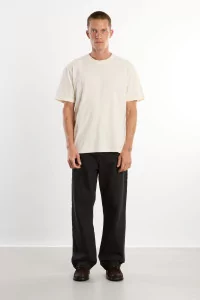 Men's Organic Cotton Oversized T-shirt - Cannoli Cream | Centre Commercial