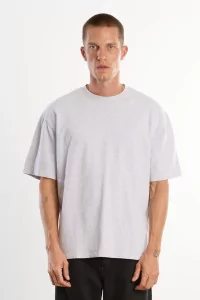 T-shirt Oversize Homme Coton Bio - Heather Gray | Centre Commercial