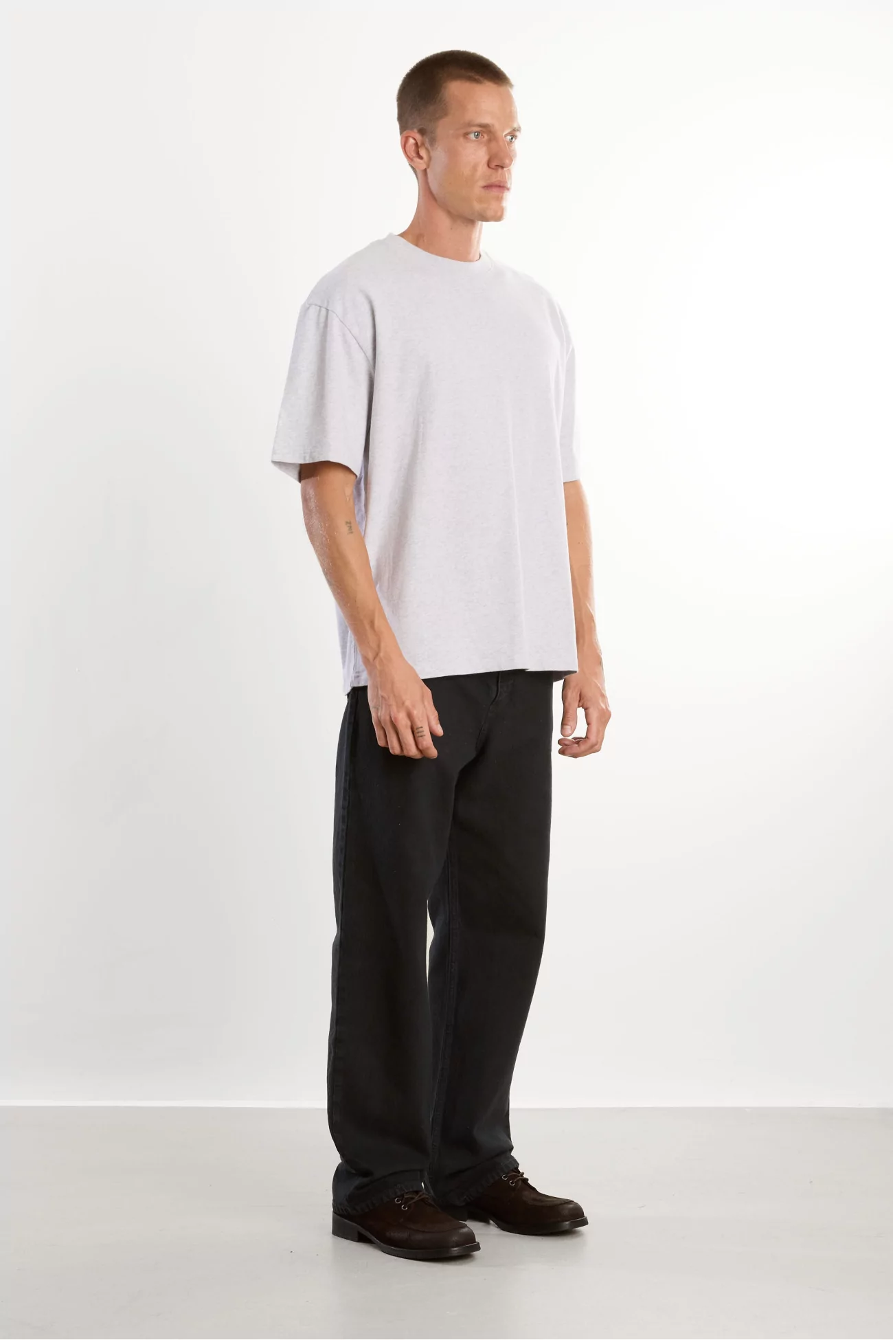 Men's Oversized Organic Cotton T-shirt - Heather Gray | Centre Commercial