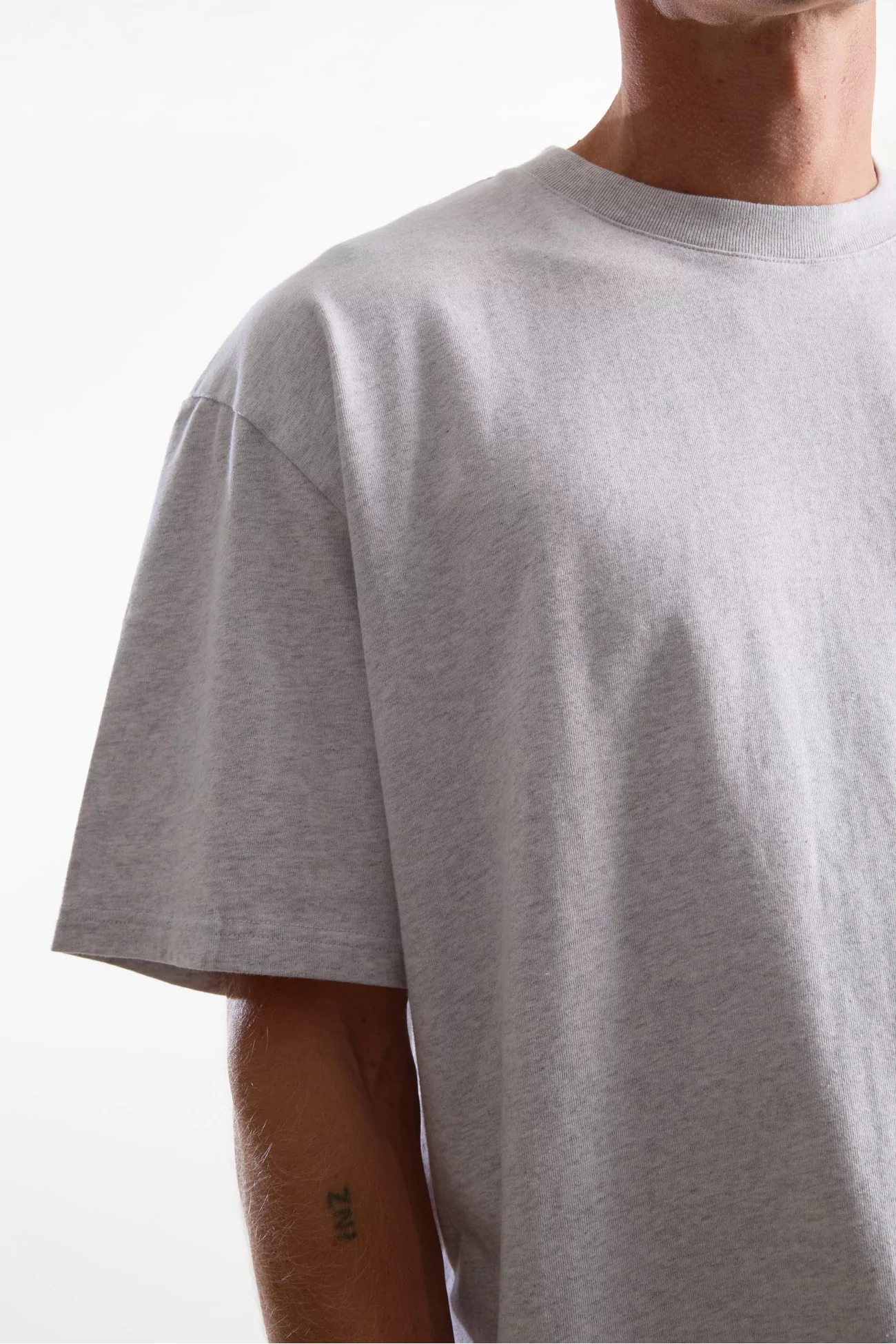 T-shirt Oversize Homme Coton Bio - Heather Gray | Centre Commercial