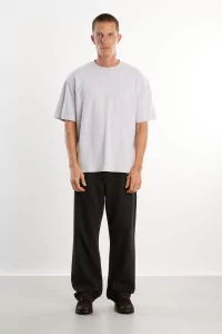 T-shirt Oversize Homme Coton Bio - Heather Gray | Centre Commercial
