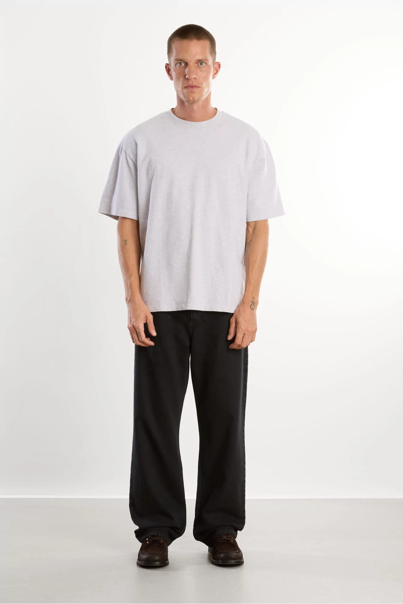 Men's Oversized Organic Cotton T-shirt - Heather Gray | Centre Commercial