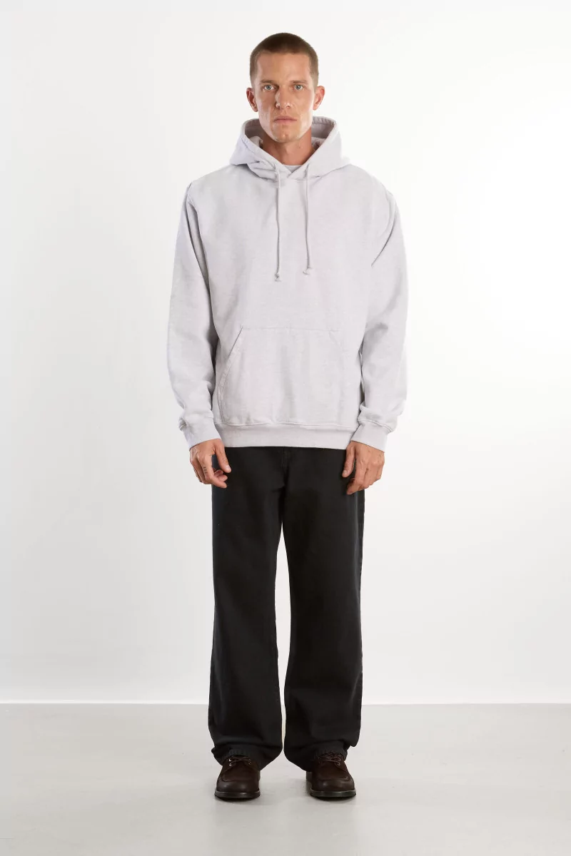 Men's Organic Cotton Fleeceback Hoodie - Heather Gray | Centre Commercial