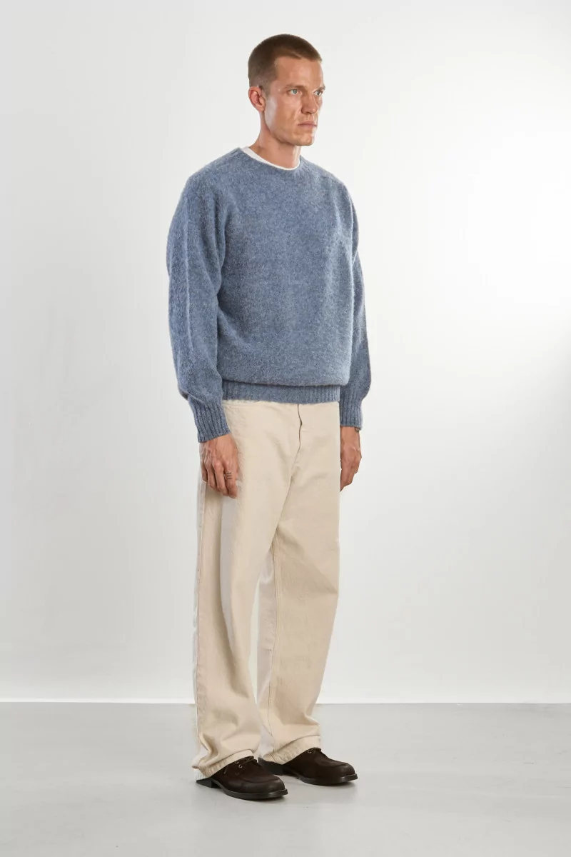 Pull Homme Laine Shetland Col Rond - Clipper | Centre Commercial