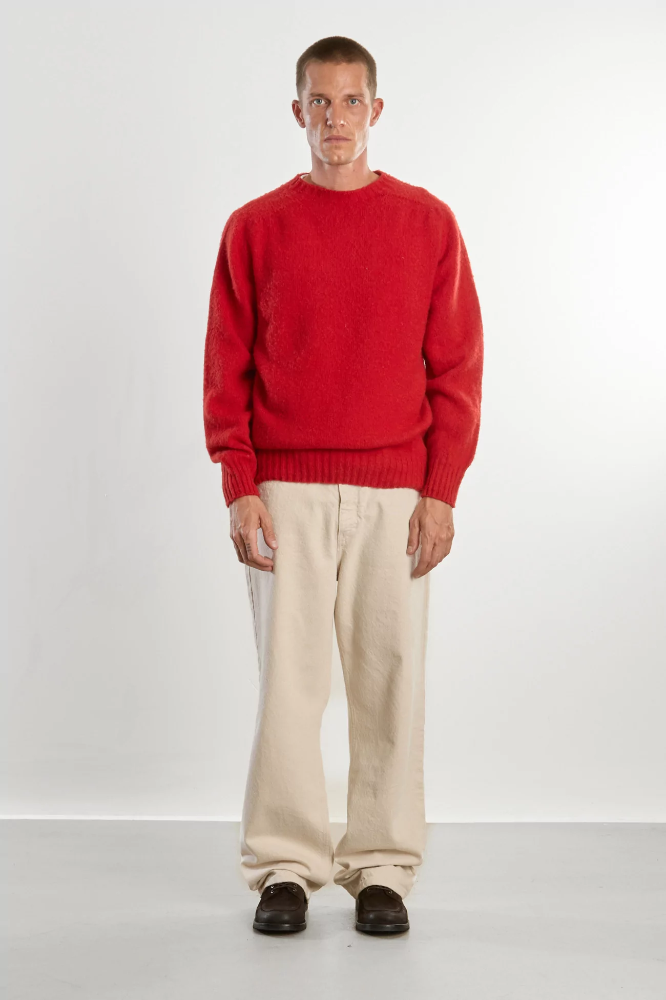 Men's Shetland Wool Crew Neck Sweater - Tudor | Centre Commercial