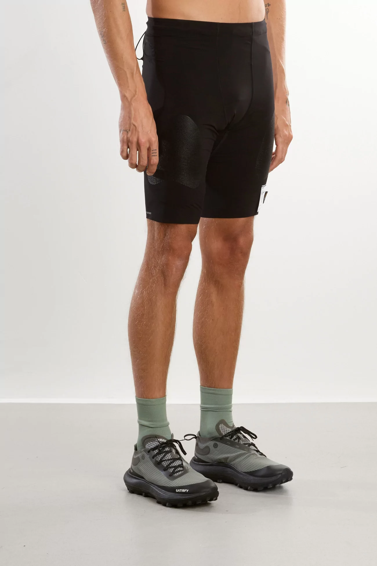 Collant Satisfy TechSilk Evo 9" Half Running Homme – Black | Centre Commercial