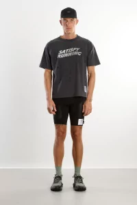 Collant Satisfy TechSilk Evo 9" Half Running Homme – Black | Centre Commercial