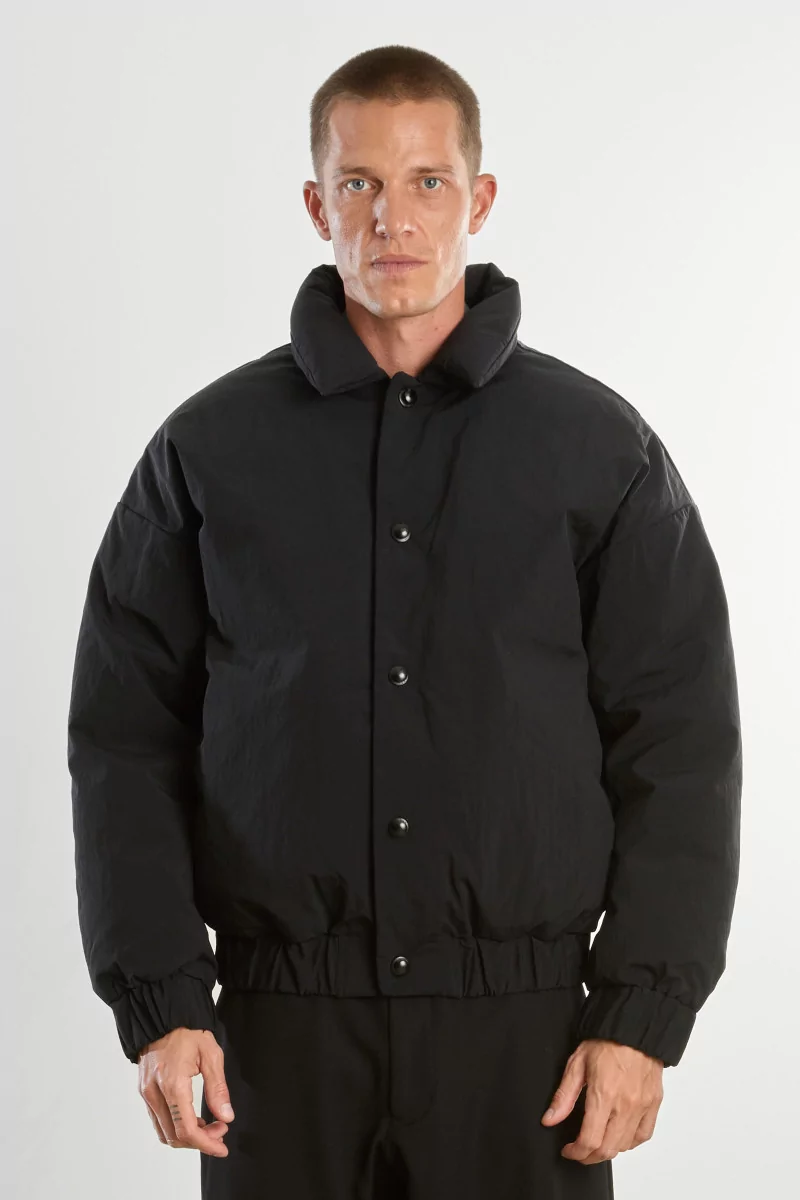 Blouson Duvet Homme Nylon Recyclé Double Down – Black | Centre Commercial