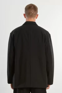 Blazer Homme Laine Mérinos Patch Blazer – Black | Centre Commercial