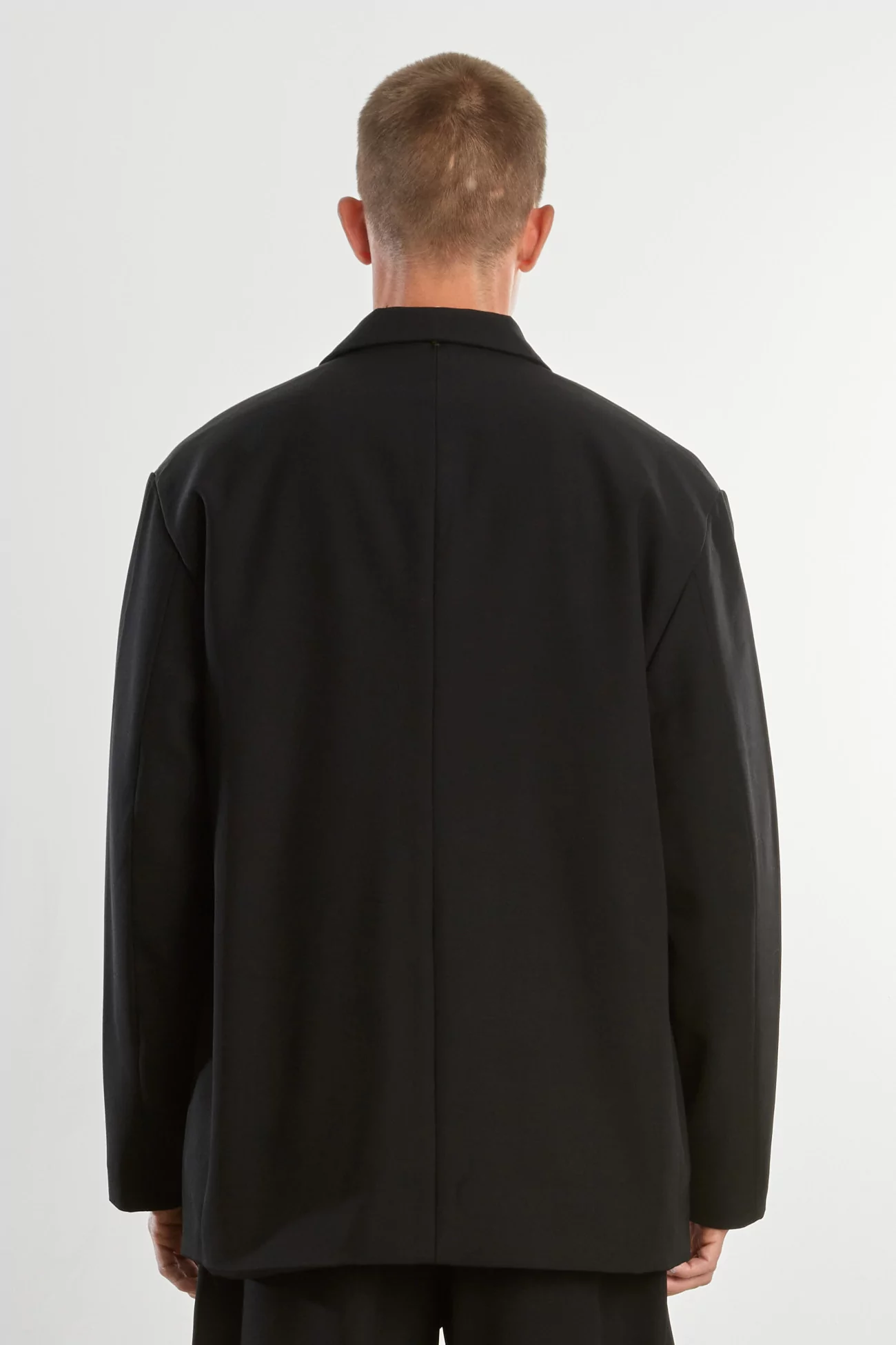 Blazer Homme Laine Mérinos Patch Blazer – Black | Centre Commercial