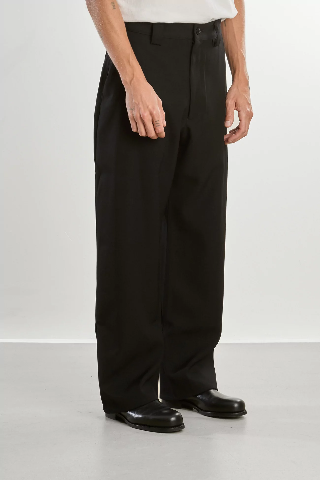 Pantalon Homme Laine Mérinos Patch Pants – Black | Centre Commercial