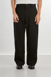 Pantalon Homme Laine Mérinos Patch Pants – Black | Centre Commercial