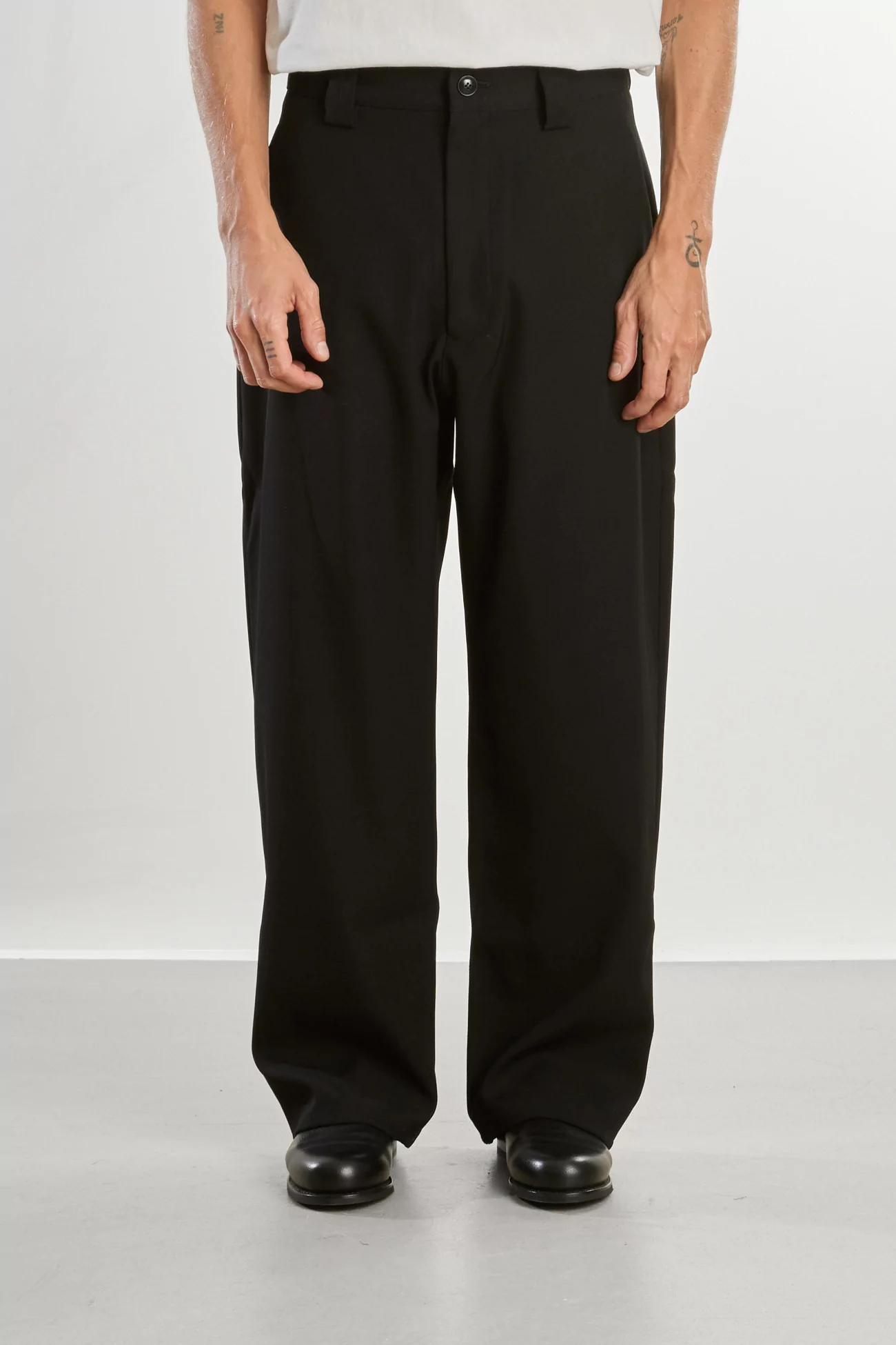 Pantalon Homme Laine Mérinos Patch Pants – Black | Centre Commercial
