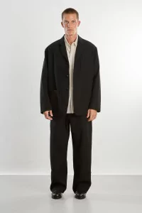 Pantalon Homme Laine Mérinos Patch Pants – Black | Centre Commercial
