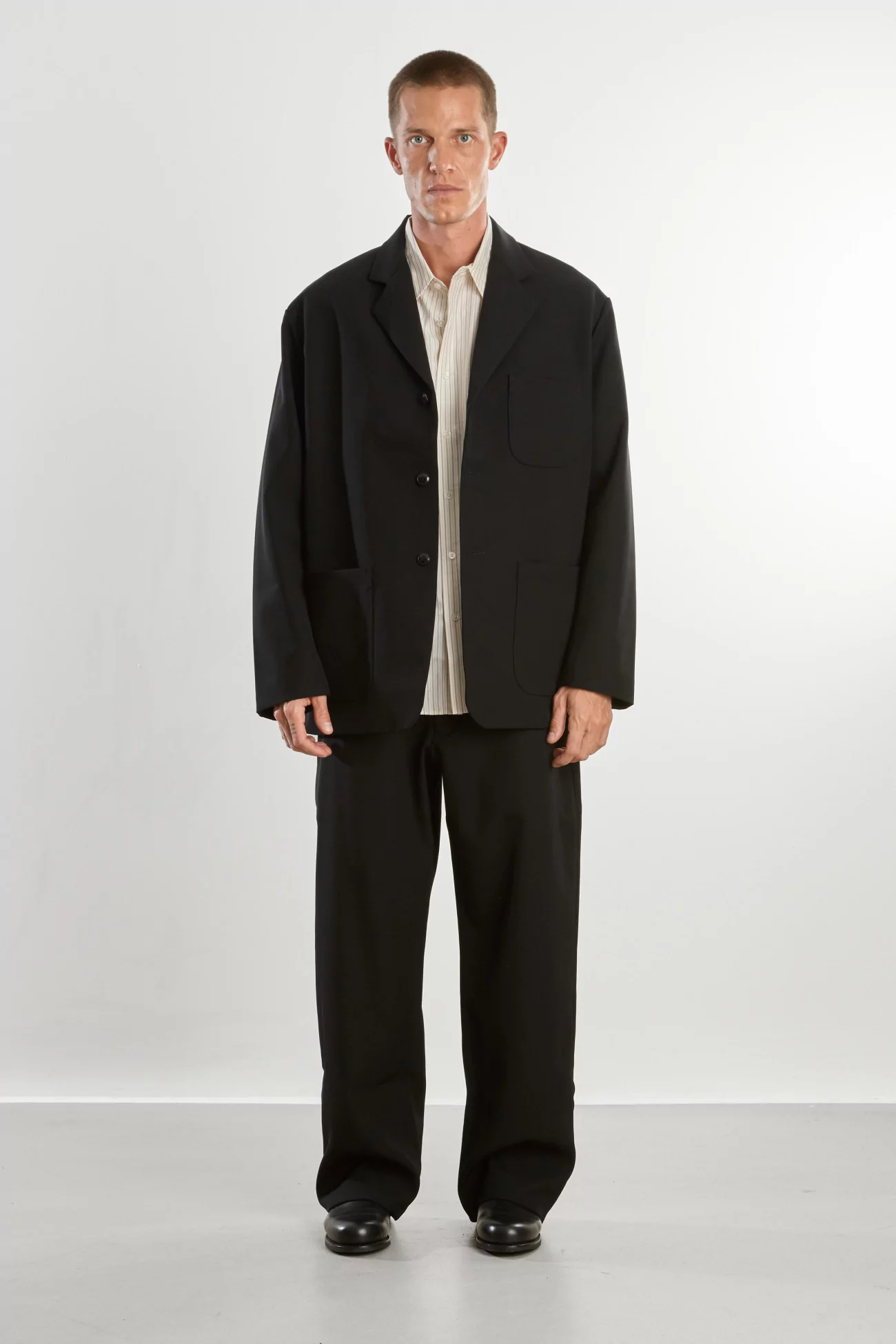 Pantalon Homme Laine Mérinos Patch Pants – Black | Centre Commercial