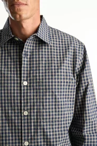 Chemise Homme Coton Bio Another Shirt 4.0 – Blue White Check | Centre Commercial