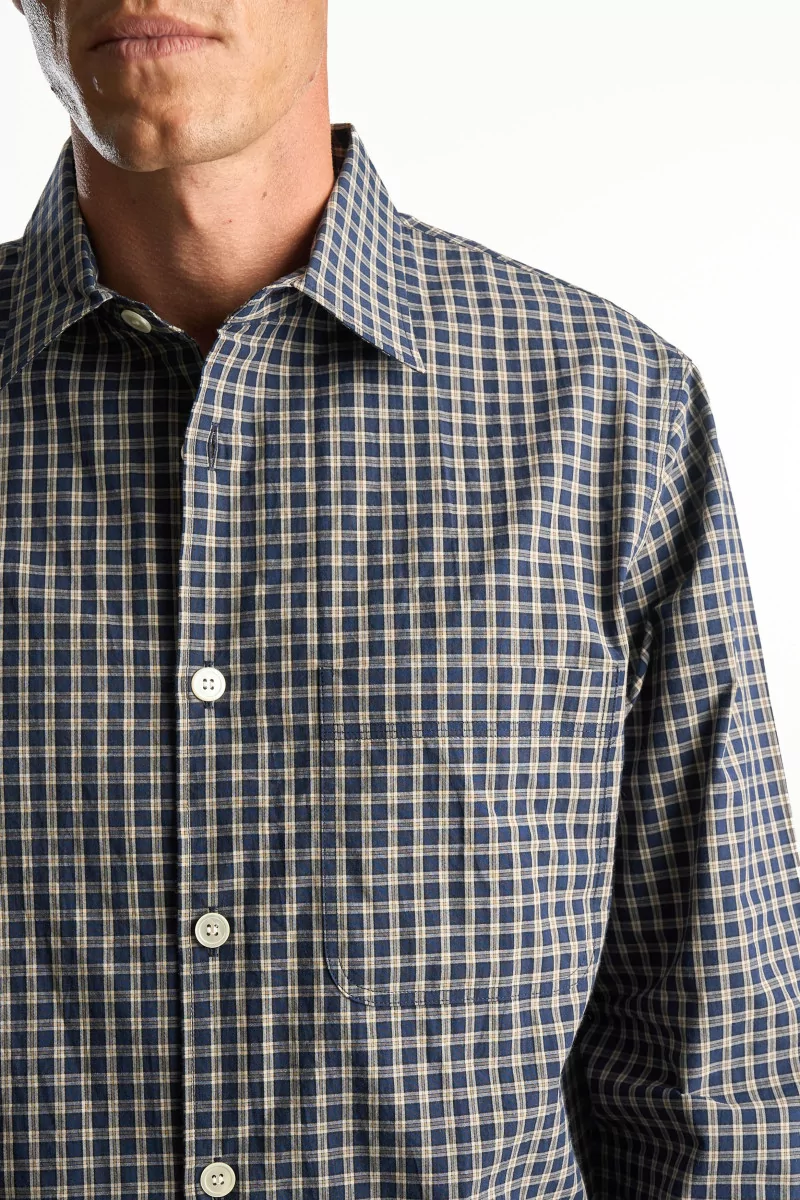 Chemise Homme Coton Bio Another Shirt 4.0 – Blue White Check | Centre Commercial