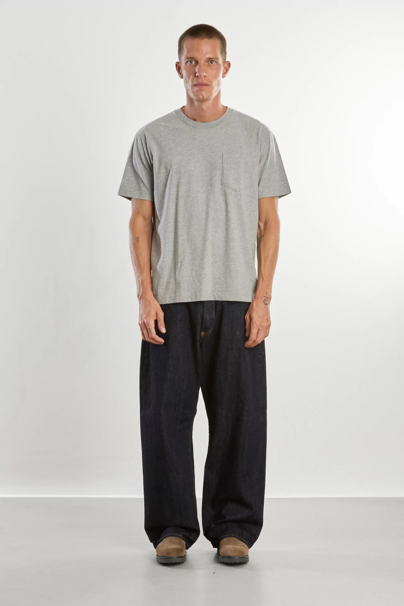 Cotton Municipal Pocket T-shirt – Heather Grey | Centre Commercial