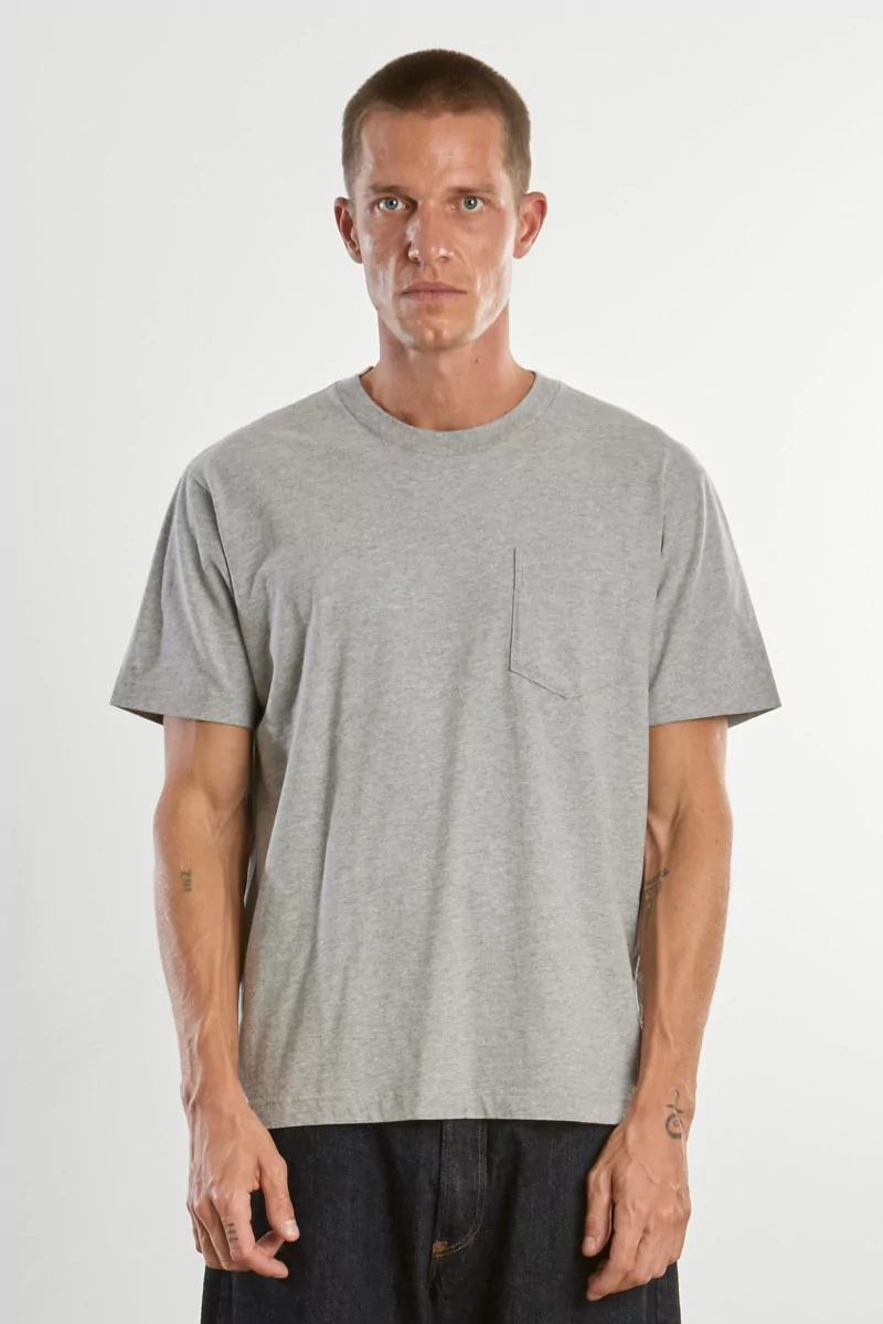 Cotton Municipal Pocket T-shirt – Heather Grey | Centre Commercial