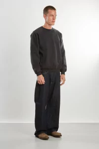 Cotton Heavy Gusset Crewneck – Anthracite | Centre Commercial
