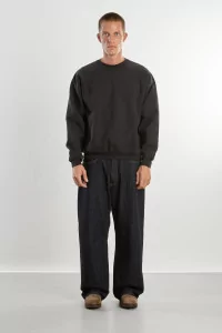 Sweatshirt Coton Heavy Gusset Crewneck – Anthracite | Centre Commercial