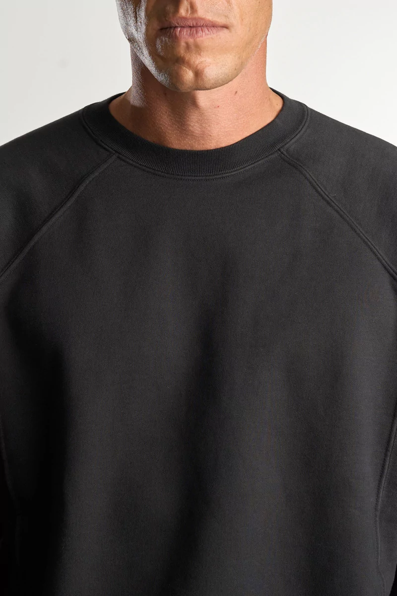 Cotton Heavy Gusset Crewneck – Anthracite | Centre Commercial