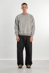 Cotton Heavy Gusset Crewneck – Pigment Chalk | Centre Commercial