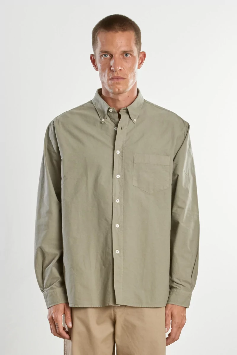 Cotton Oxford Dad's Shirt – Sage | Centre Commercial