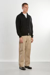 Cardigan Laine Polo Knit – Black | Centre Commercial