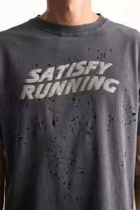 T-shirt Running Coton Bio MothTech – Aged Black Pochoir | Centre Commercial