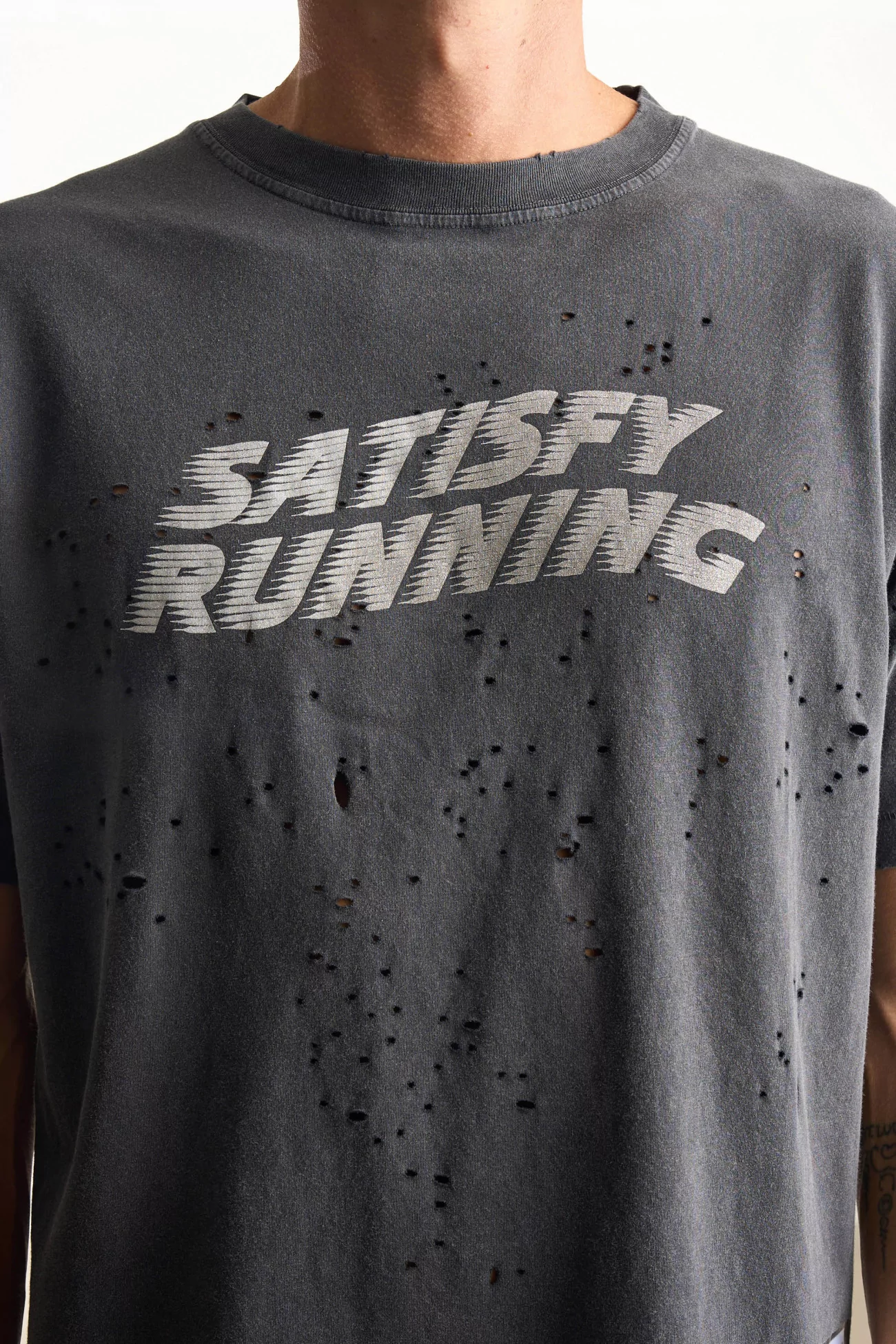 T-shirt Running Coton Bio MothTech – Aged Black Pochoir | Centre Commercial
