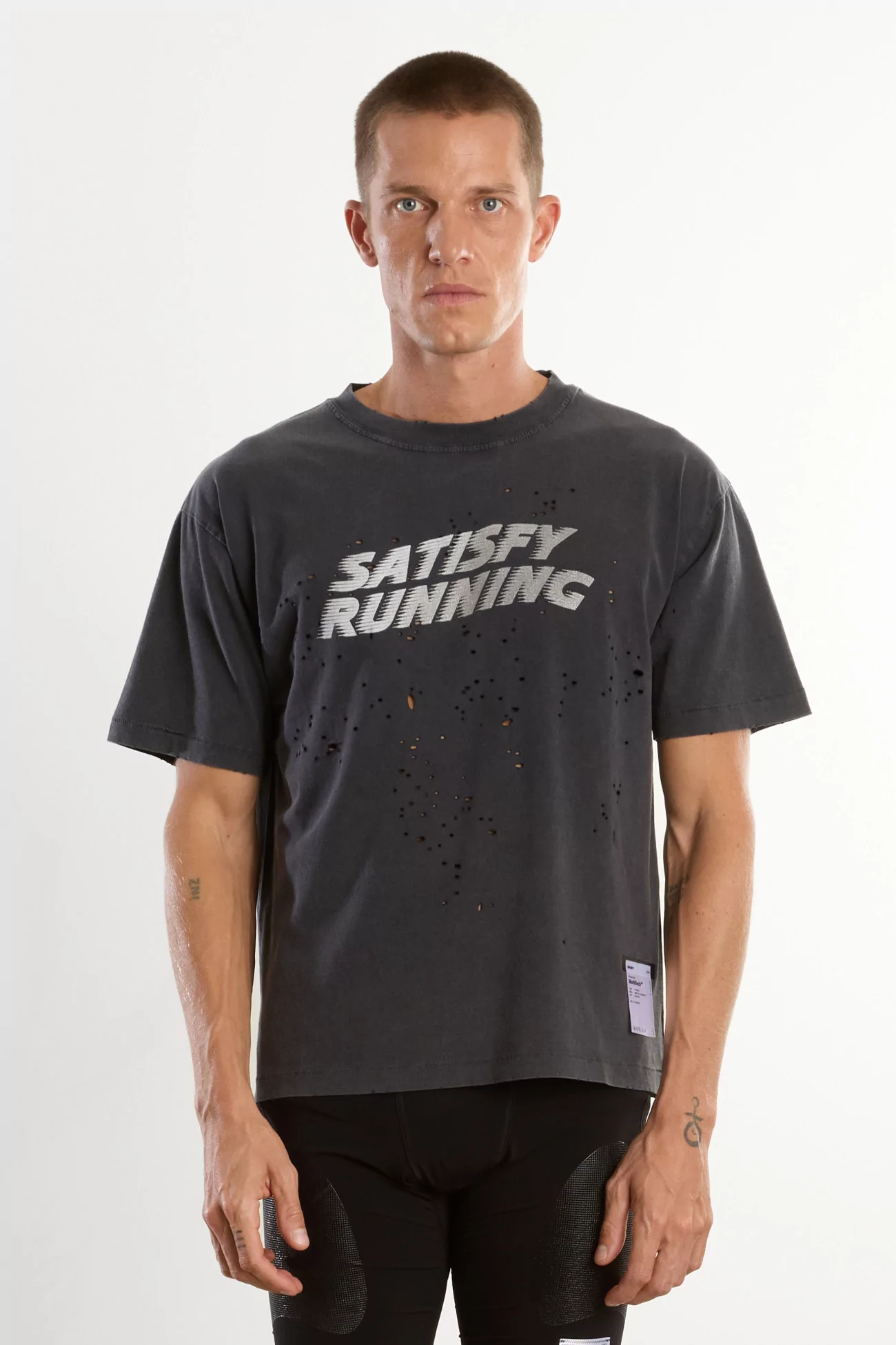 T-shirt Running Coton Bio MothTech – Aged Black Pochoir | Centre Commercial
