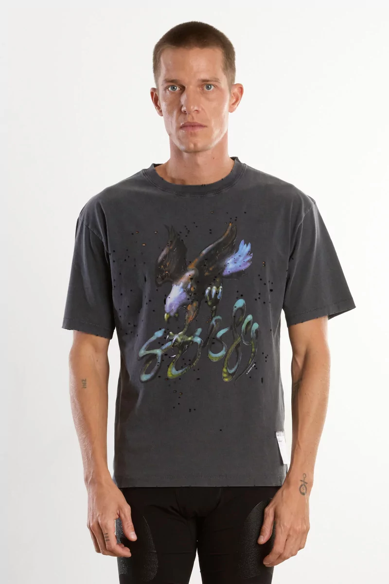 T-shirt Running Coton Bio MothTech – Aged Black Eagle | Centre Commercial