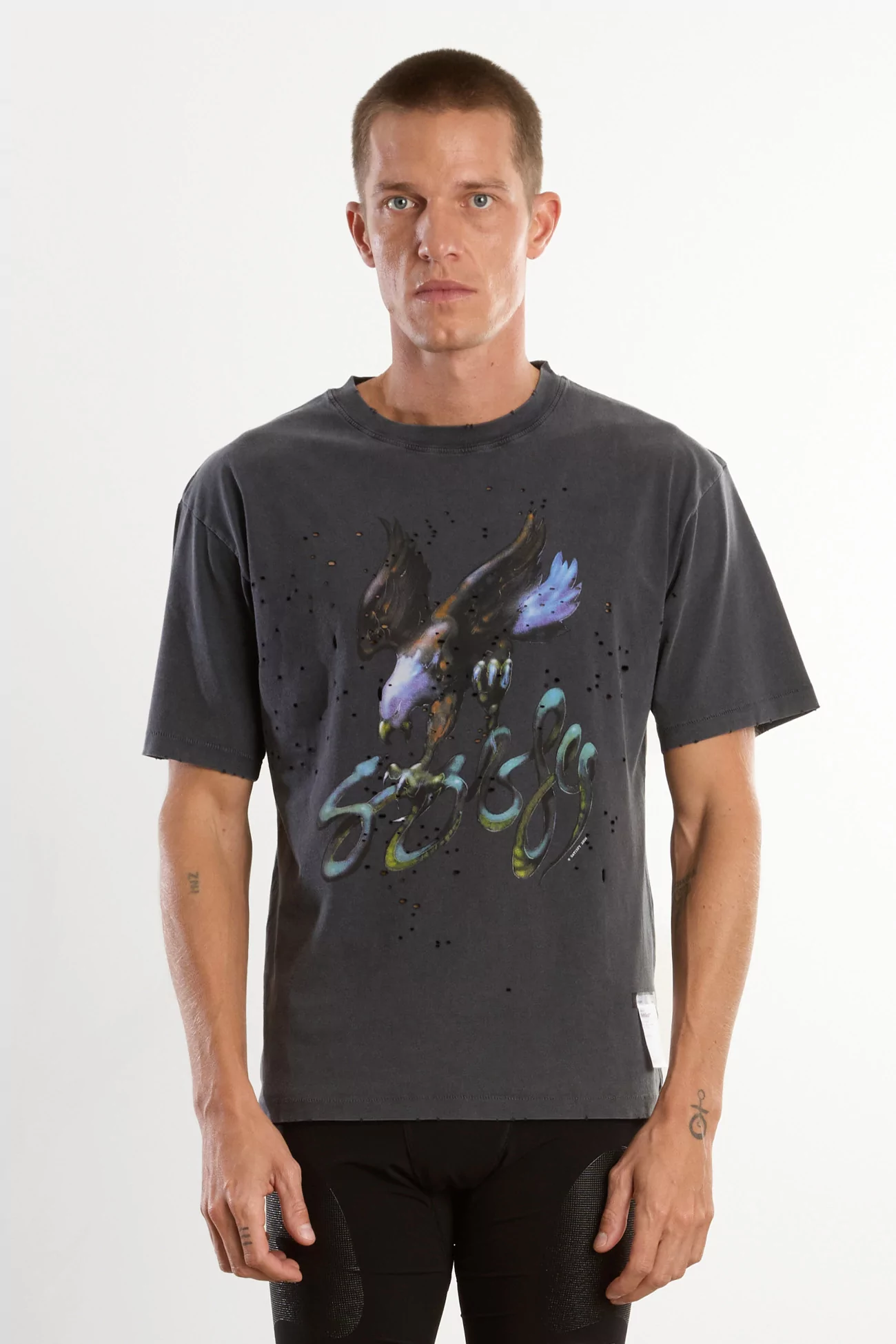 MothTech Running T-Shirt – Aged Black Eagle | Centre Commercial