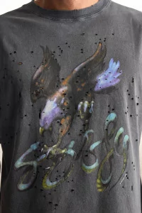 MothTech Running T-Shirt – Aged Black Eagle | Centre Commercial