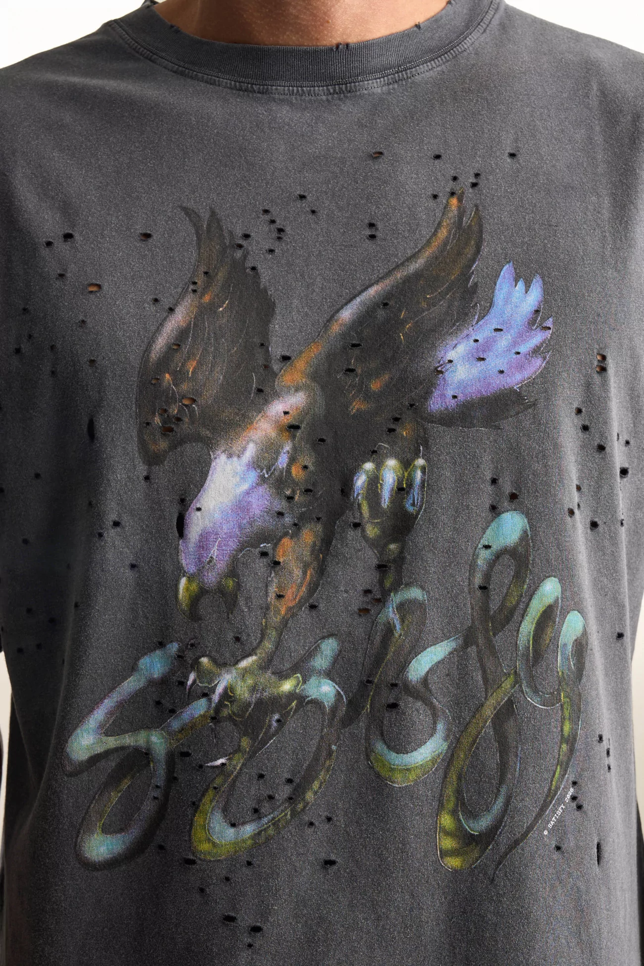 MothTech Running T-Shirt – Aged Black Eagle | Centre Commercial