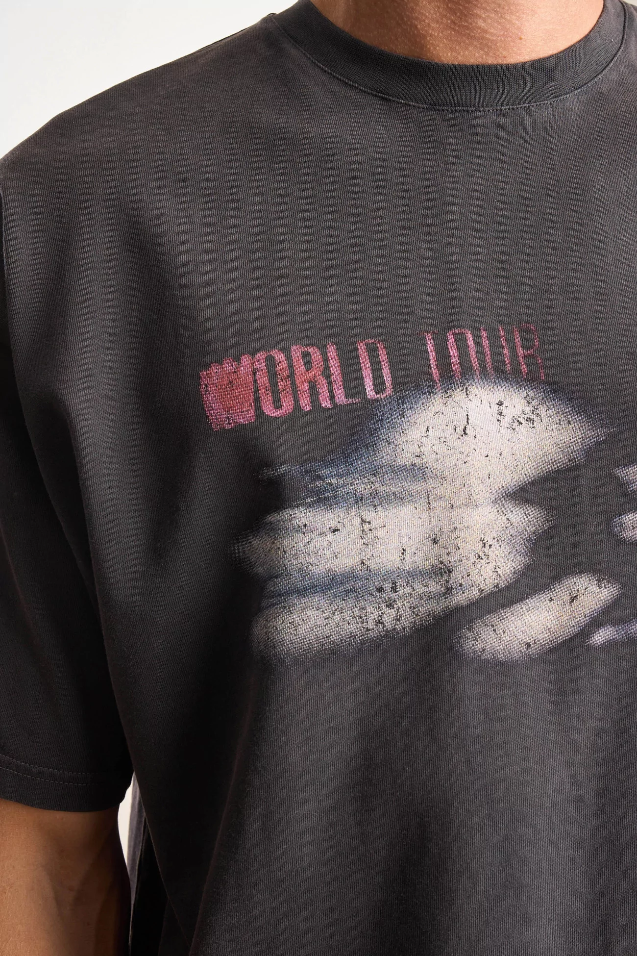 T-shirt Coton Ante Berlin World Tour 2026 – Washed Black | Centre Commercial