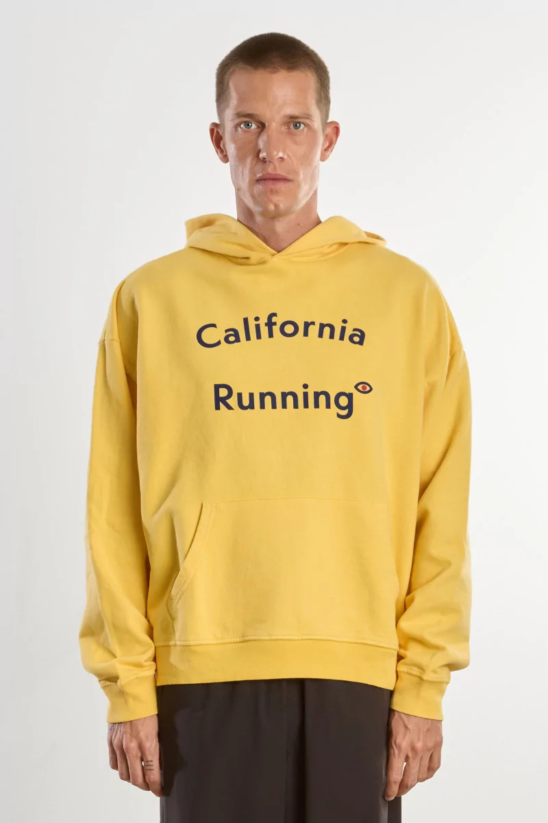 Sweat à Capuche Coton District Vision California – Warm Citron | Centre Commercial