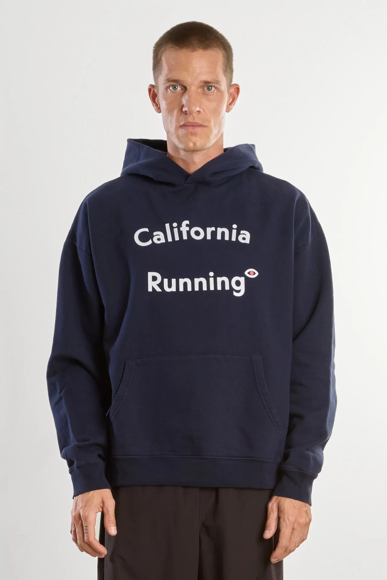 Sweat à Capuche Coton District Vision California – Navy | Centre Commercial