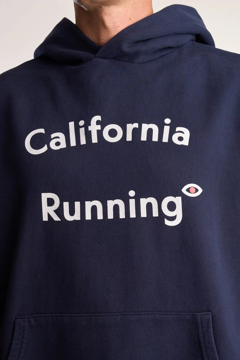 Sweat à Capuche Coton District Vision California – Navy | Centre Commercial