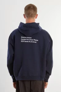 Sweat à Capuche Coton District Vision California – Navy | Centre Commercial
