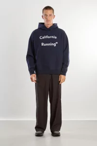 Sweat à Capuche Coton District Vision California – Navy | Centre Commercial