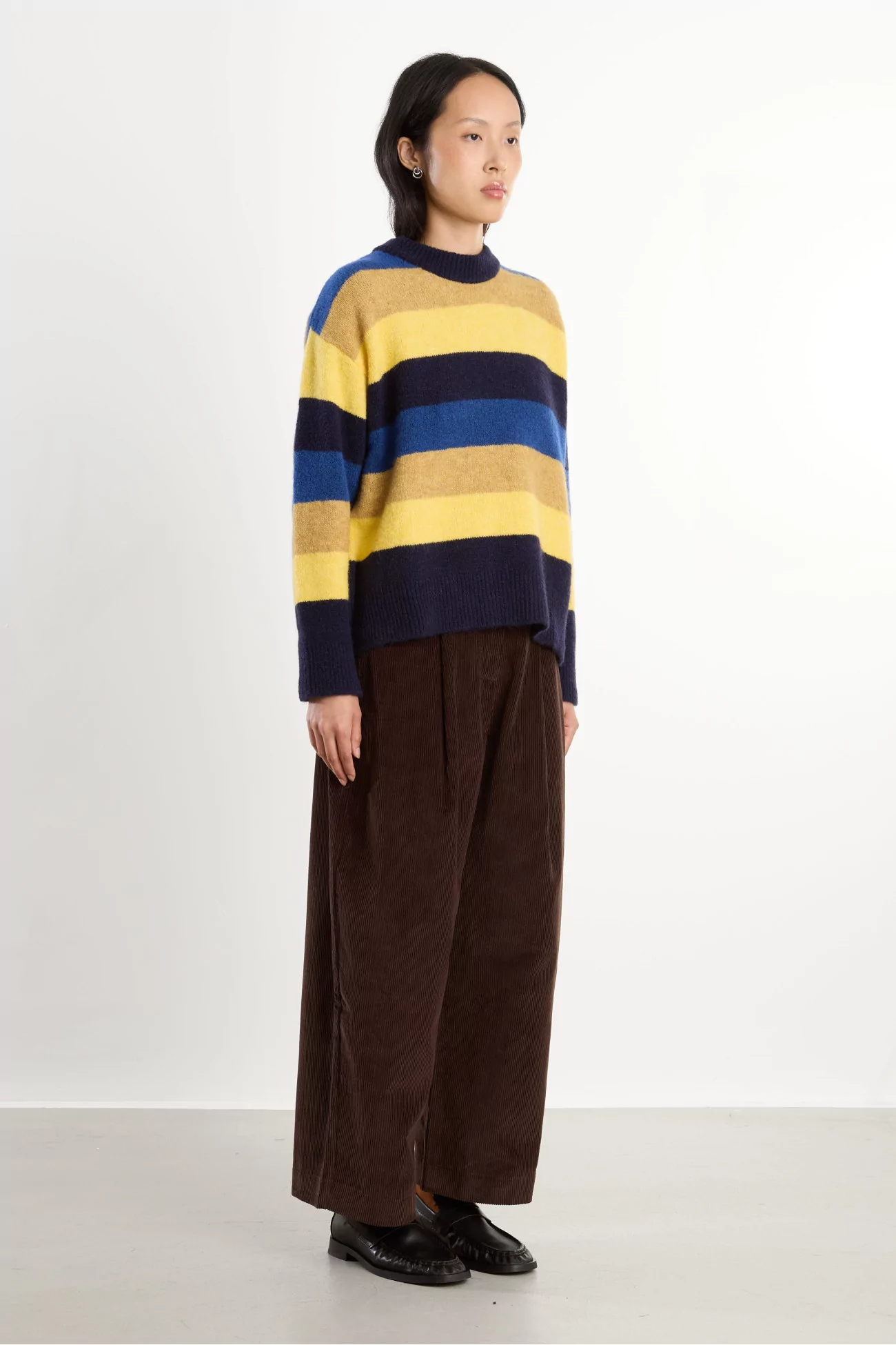Pull Femme Alpaga Rayé Olivo Rita Row – Bleu | Centre Commercial
