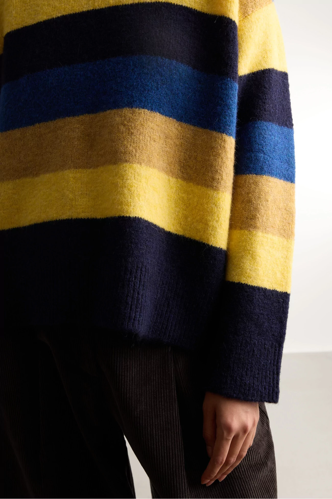 Pull Femme Alpaga Rayé Olivo Rita Row – Bleu | Centre Commercial