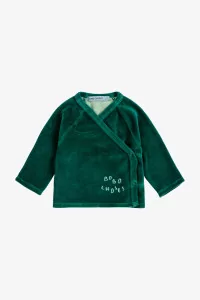 Baby Velvet Organic Cotton T-shirt Bobo Choses – Green | Centre Commercial