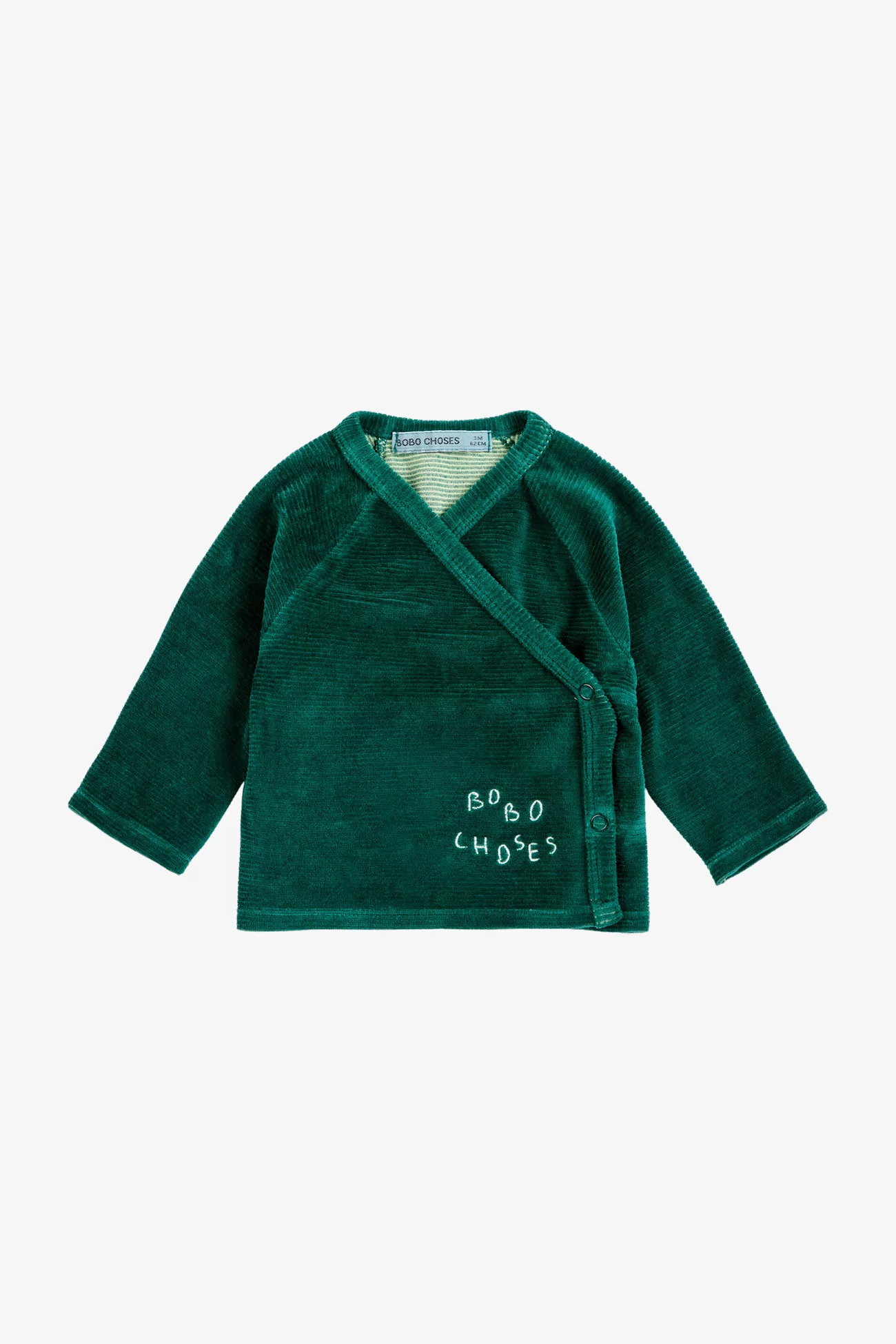 Baby Velvet Organic Cotton T-shirt Bobo Choses – Green | Centre Commercial