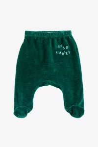 Baby Velvet Footed Leggings Bobo Choses – Green | Centre Commercial